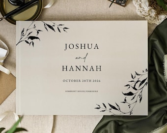 Personalized Wedding Guest Book | Custom Guestbook Alternative & Wedding Gift Keepsake, Polaroid Photo Album, Wedding Reception Book