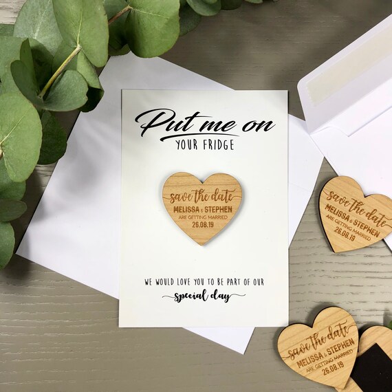 Save The Date Magnet Cards Wedding Invitation Rustic Etsy