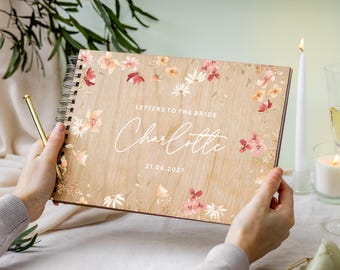 Custom Letters To The Bride Book, Hen Do Scrapbook, Bride Wedding Guest Book Keepsake Gift, Personalised Bachelorette Bridal Shower Album