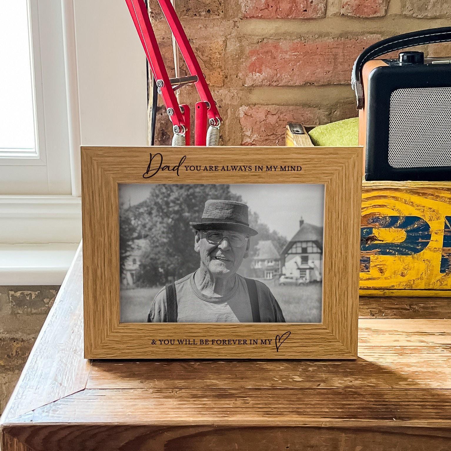 Cornice portafoto in legno per la festa del papà, per la festa del papà, per la casa, per la festa del papà, l'anniversario, il compleanno