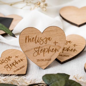 Save The Dates Magnet, Hochzeitseinladung, minimalistische Hochzeitseinladung, Herbst Winter Frühling Sommer, Einfaches Holzherz Save The Date