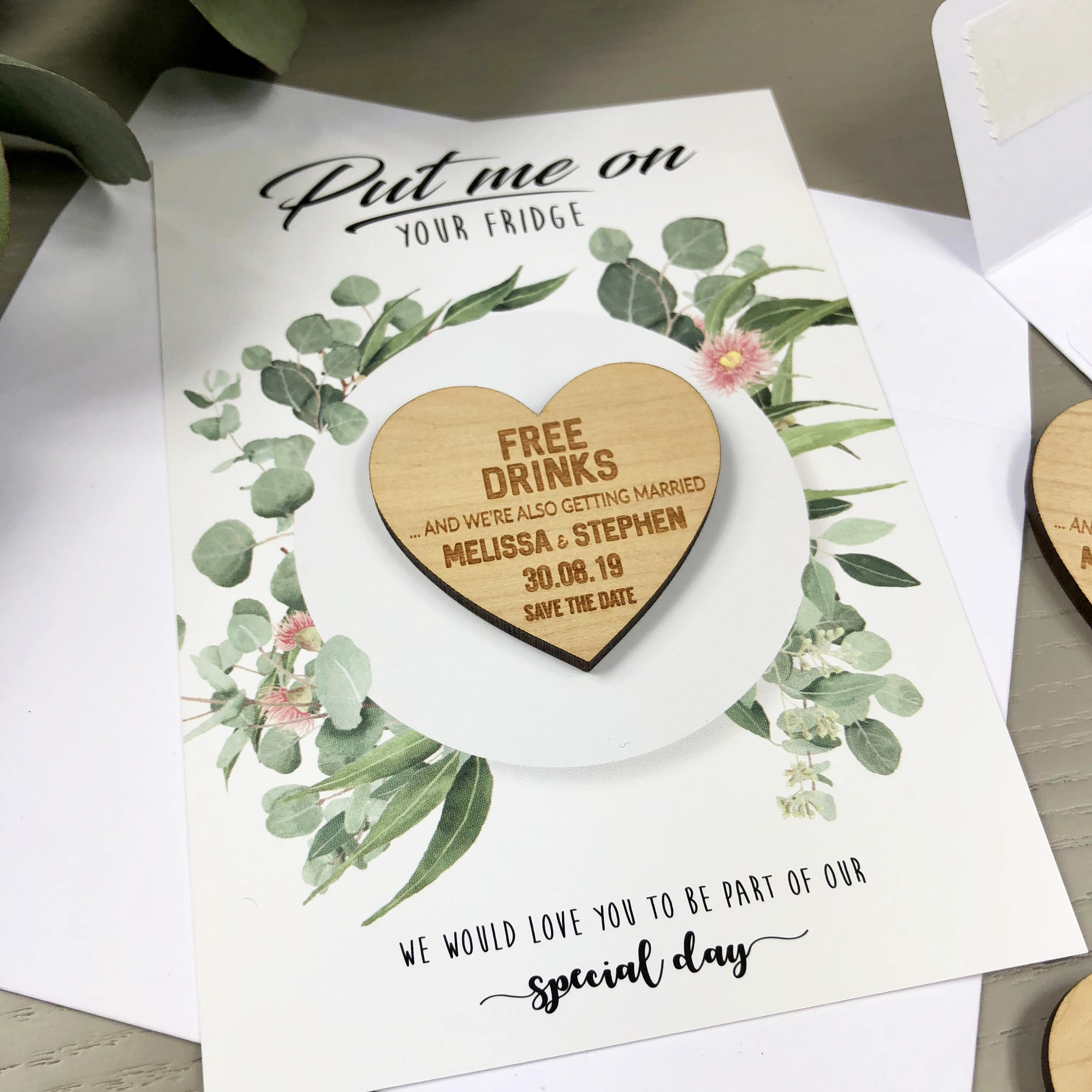 Save the Date With Cards Personalised Wedding Etsy Australia