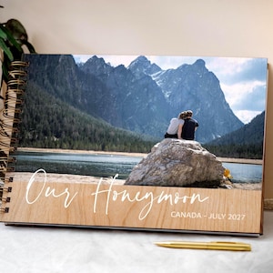Personalised Married Couple Honeymoon Memory Book, Scrapbook Polaroid Photo Album, Wedding Gift For Couples, Gift for Her, Photo Keepsake