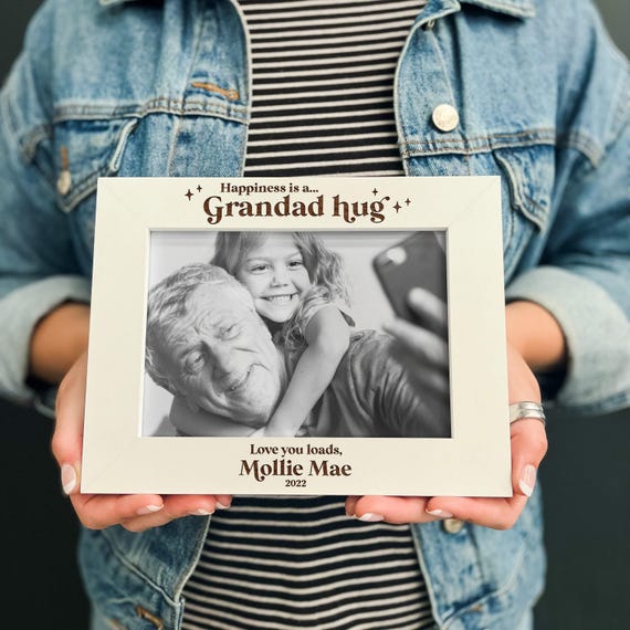 Idea regalo Festa dei nonni Quadretto con scritta Nonni Nonno o Nonna con foto interne personalizzabile