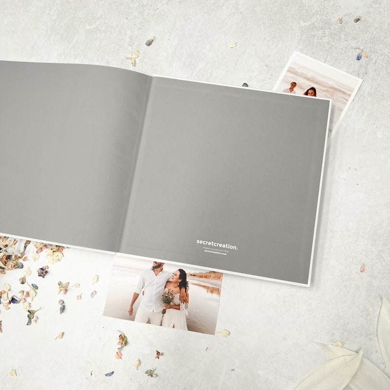 Modern Wedding Guest Book Personalised Linen Guestbook with 6 Colour Choice Wedding Polaroid Photo Album Custom Wedding Gift Keepsake zdjęcie 6