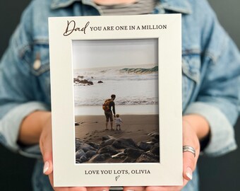 Personalisierter Papa Bilderrahmen | Bestes Geschenk für Papa Bday, Geburtstag, Vatertag - Bilderrahmen von Sohn oder Tochter, Papa, Stiefvater Geschenkidee