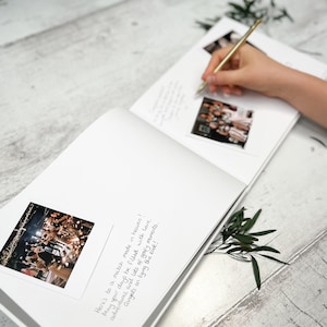 Personalisiertes Hochzeitsgästebuch Geschenk Leinen Gästebuch mit 6 Farbwahl Hochzeitsfotoalbum Polaroid Gästebuch Geschenkideen Hochzeit Bild 6