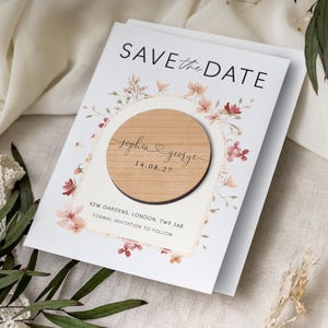 Save the Date Magnet mit Karten | Hochzeit Magnete Einladung | Wildblumen Blumenfrühling Save the Date oder Abend |  Save the Dates einlädt