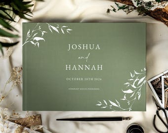 Custom Wedding Guest Book, Personalised Reception Guestbook, Photo Album Scrapbook, Wedding Gift for Couple Keepsake, Engagement Gift
