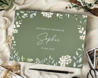 Letters To The Bride Book, Bridal Shower Album Scrapbook, Personalized Wedding Gifts for the Bride,  Hen Do Party Keepsake, Guest Book