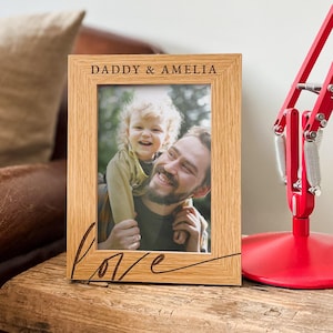 Personalisierter Bilderrahmen | Bestes Geschenk für Papa | Geschenkidee Geburtstag | Papa und ich Fotorahmen | Alles Gute zum Vatertag | Einzigartiges personalisiertes Geschenk