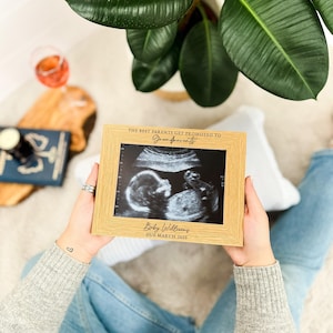 Personalisiertes Geschenk für Großeltern | Baby Scan-Foto-Rahmen-Andenken | Schwangerschaft Geschenk für neue Großeltern, Oma, Opa, Weihnachtsgeschenke