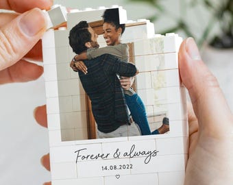 Wedding Anniversary Photo Gifts, Personalised Celebration Keepsake, Custom Couple Always and Forever, Engagement Anniversary Memento