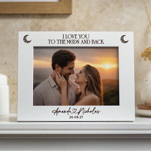 Personalised Couple Christmas Gift, Boyfriend Or Girlfriend Photo Frame, Wedding Anniversary Keepsake, Partner Birthday Gift