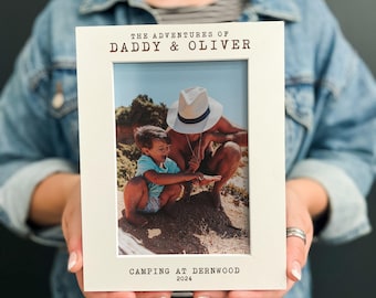 Daddy and Me Abenteuer Bilderrahmen Geschenk | Personalisiertes Geschenk für Papa - Bestes Geburtstagsgeschenk für Papa - Geschenkidee zum Vatertag - Erinnerungsgeschenk