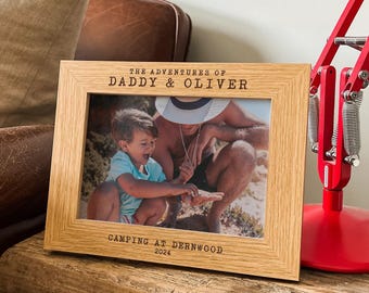 Personalisiertes Geburtstagsgeschenk für Papa | Personalisierter Fotorahmen für Dad and Me - Einzigartige Geschenkidee zum Vatertag und Geburtstag - Daddy and Me Adventure