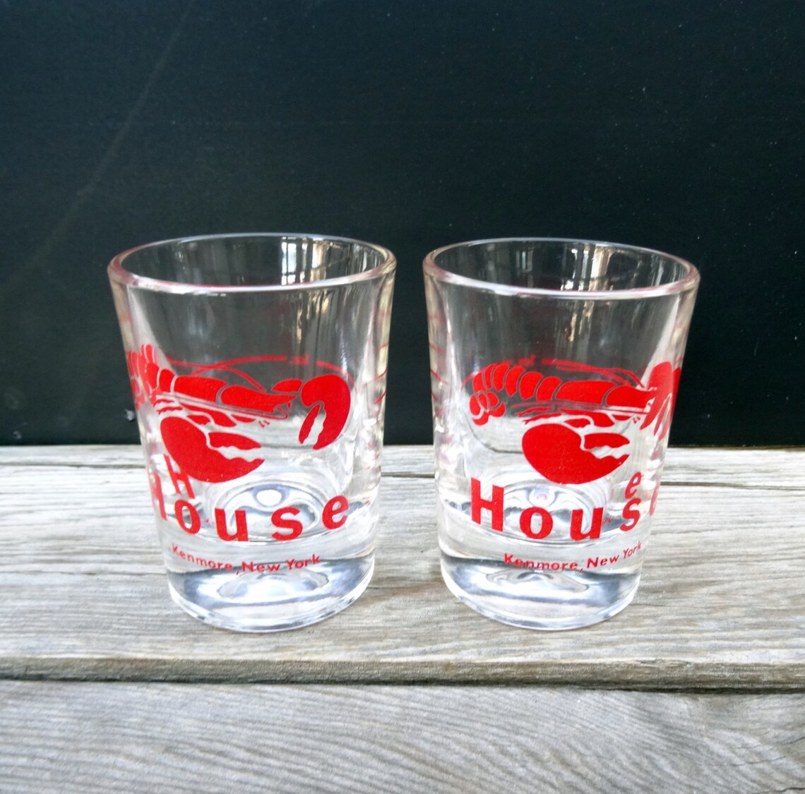 Souvenir Lobster Shot Glasses 2 Glass Jigger Shot Glass Etsy