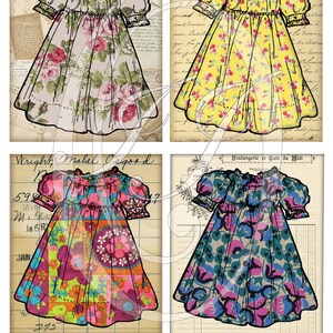 Vestido Cartões postais Diário de costura Cartões Estilo retro para diários de lixo Planejadores Etiquetas de presente Viajantes Cadernos e Scrapbooking