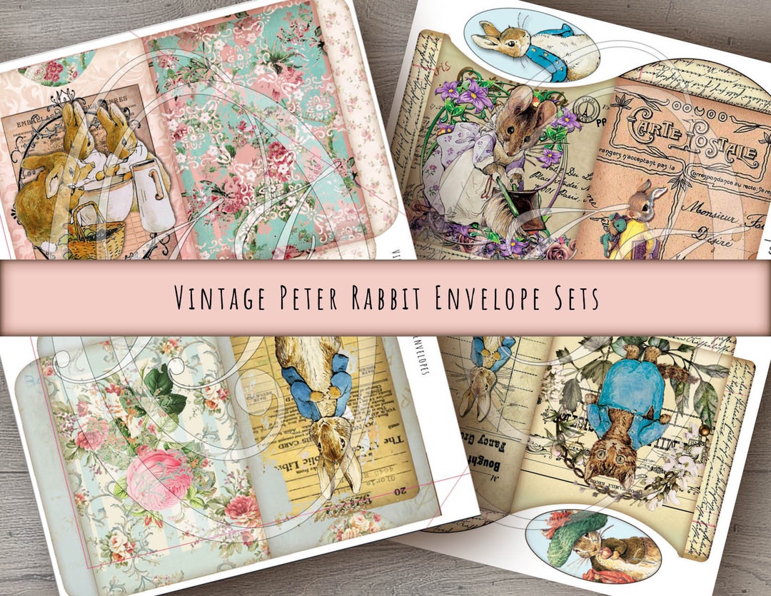 Vintage Peter Rabbit Envelopes Bunny Spring Pocket Add on to Peter ...