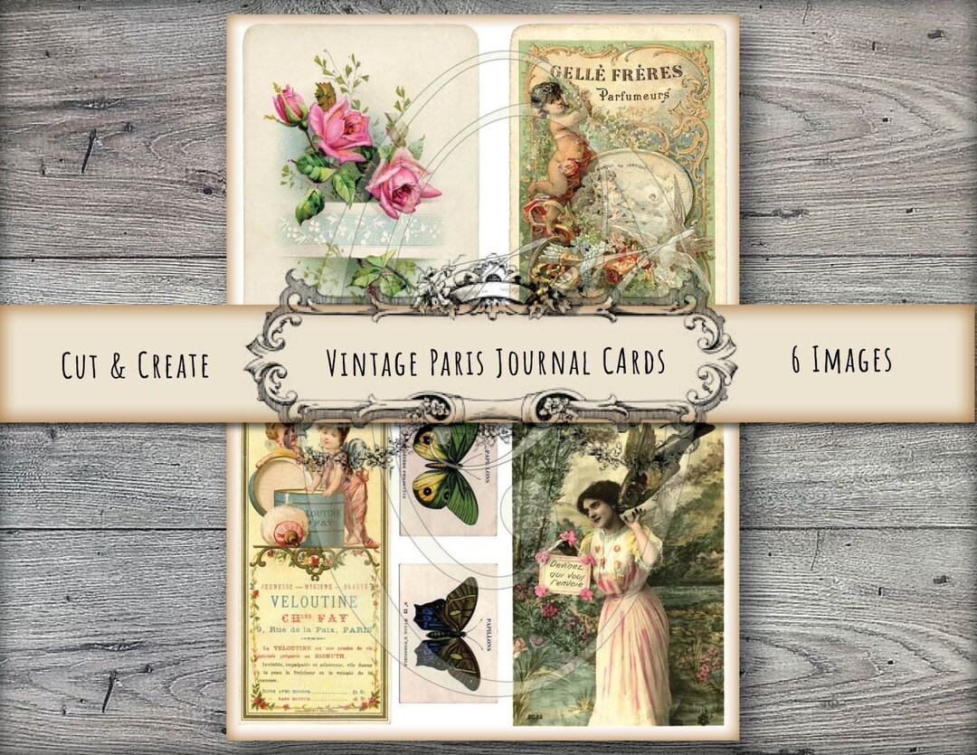 Printable Vintage Paris Journal Cards Add on to the Vintage Paris ...