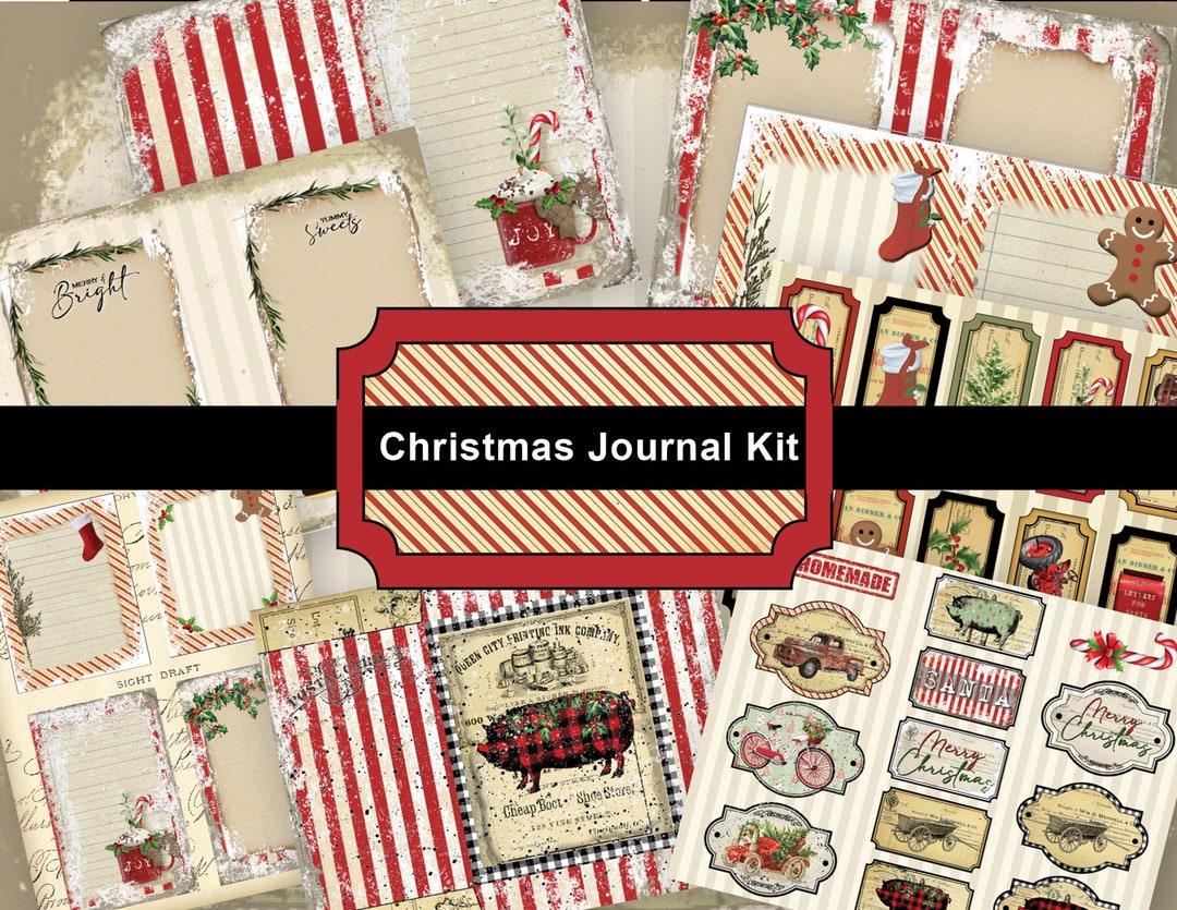 Christmas Junk Journal Kit Printable Holiday Theme DIY Ephemera - Etsy