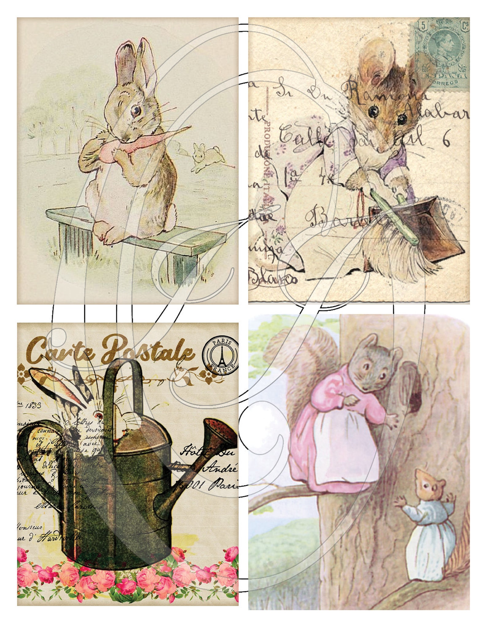 Printable Vintage Peter Rabbit Journal Kit 10 total 5 Etsy