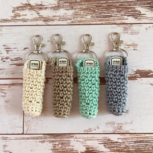 Lip balm holder keychain