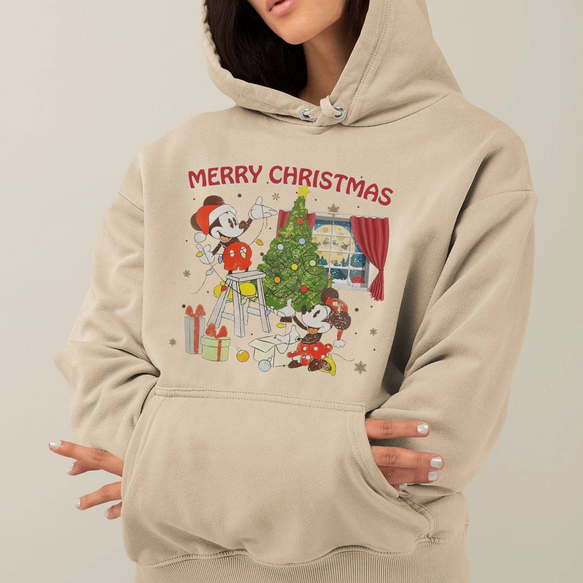 Moletom De Natal Mulheres - Blusa Merry Glitter Pach, Confortável E Estilosa