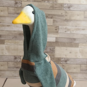 Teal Hooded Goose Outfit, Geese Clothes, Boy Porch Goose, Porch Geese, Geese clothing, Boy Goose, Goose Clothes, Goose Hoodie, Made to Order