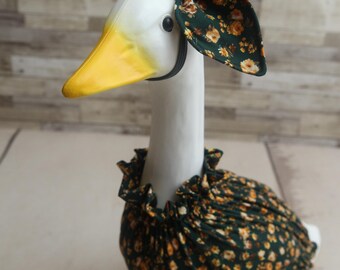 Conjunto de ganso de otoño de punto verde: ropa de ganso de porche, hecha a pedido