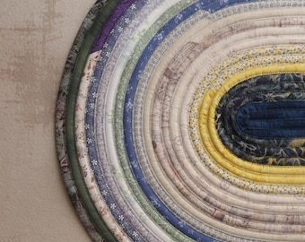 Handmade Jelly Roll Rug: Unique Kitchen Floor Mat (28x43)