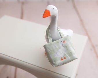 Gingham Goosey – Gänse-Accessoires – Mini-Taschen 7" Schreibtisch-Gans