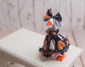 Little Halloween Pumpkins and Boos; Desk Goose Outfits for 4"-11" Size Geese