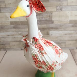 White Knit Goose Outfit: Vintage Fall Decor, Made to Order