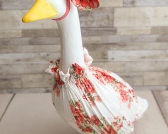 Conjunto de ganso de punto blanco: decoración vintage de otoño, hecho a medida