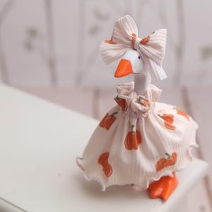 Little Halloween Floating Pumpkins; Desk Goose Outfits for 4"-11" Size Geese