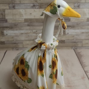Sunflowers, Goose Outfit, Geese Clothes, Porch Goose, Porch Geese, Geese clothing, Geese Outfit, Goose Clothes, Goose Dress, Made to Order