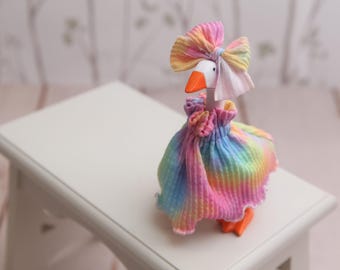 Little Hippie Dress- Outfits for 4" to 11" Desk Goose, Made to Order