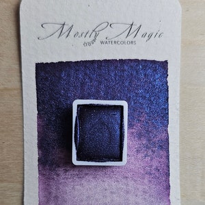 Brombeere / Farbtropfen Karte / Handgemachte Aquarellkarte
