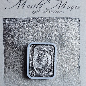 Pewter Love / Cartão de gota de tinta / Tinta aquarela feita à mão