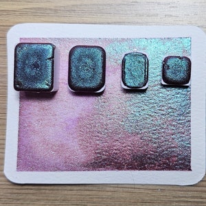Nebulosa / Cartão de gota de tinta / Tinta aquarela feita à mão