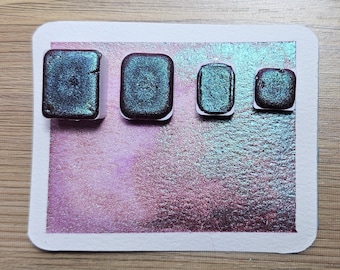 Nebula / Paint Drop Card / Handmade Watercolor Paint