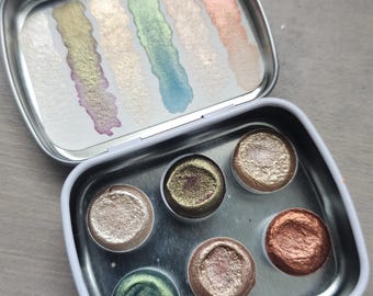 Rustikale Kollektion Palette, handgefertigte Aquarellfarben