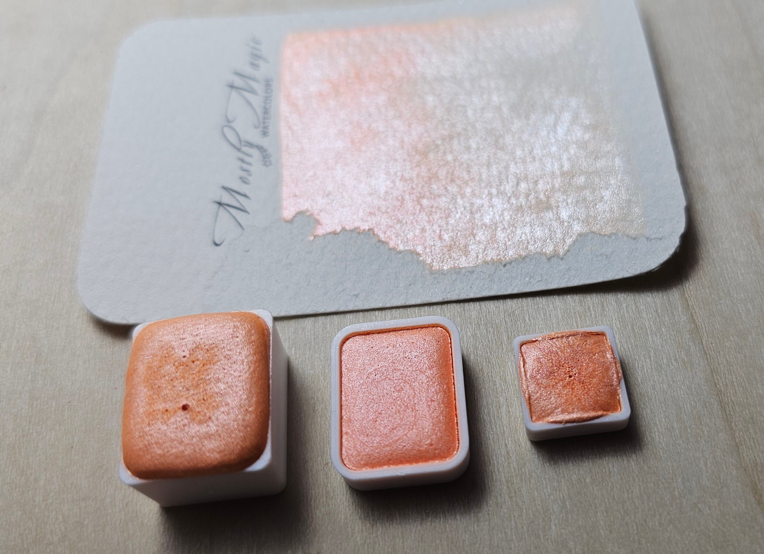 Salmonberry / Paint Drop Card / Handmade Watercolor Paint Etsy