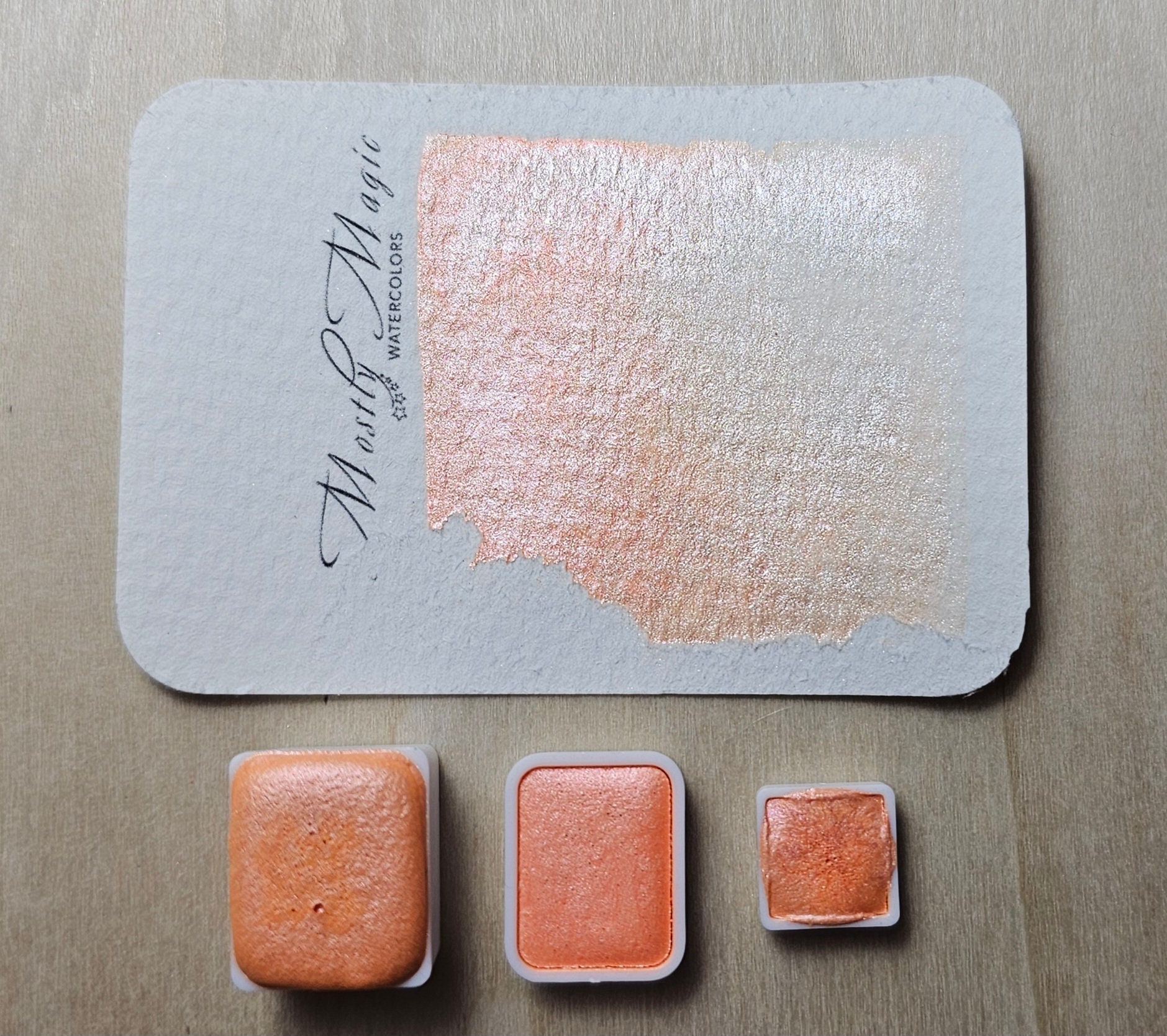 Salmonberry / Paint Drop Card / Handmade Watercolor Paint Etsy