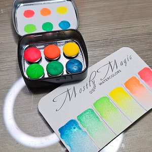 Glow Collection Palette, Handmade Watercolor Paints