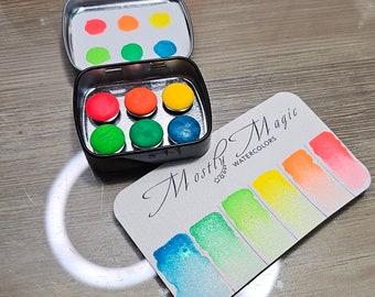 Glow Collection Palette, Handmade Watercolor Paints