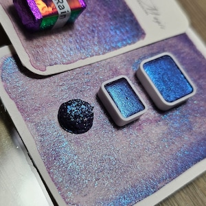 Purple Rain / Paint Drop Card / Handmade Watercolor Paint