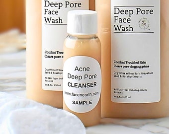 SAMPLE - Deep Pore Face Wash | Purifying White Willow Bark Cleanser for Oil-Prone Skin