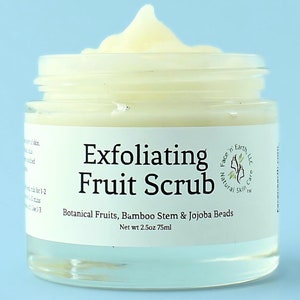 Exfoliating Fruit Scrub Glycolic, Lactic, Malic Acids VEGAN